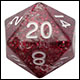 Fanroll - 35mm Mega Acrylic D20 - Ethereal Light Purple with White Numbers