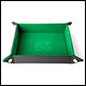 Fanroll - Fold Up Velvet Dice Tray w/ PU Leather Backing - Green