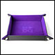 Fanroll - Fold Up Velvet Dice Tray w/ PU Leather Backing - Purple