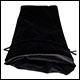 Fanroll - Large Velvet Dice Bag - Black w/ Black Satin