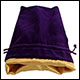 Fanroll - Large Velvet Dice Bag - Purple w/ Gold Satin