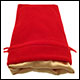Fanroll - Small Velvet Dice Bag - Red w/ Gold Satin