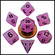 Fanroll - 10mm Mini Polyhedral Dice set - Glow Purple