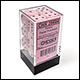 Chessex - Opaque Pastel 16mm D6 Dice Block - Pink/Black